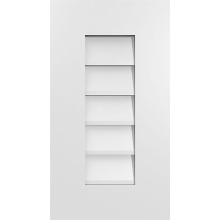 Ekena Millwork Vertical Surface Mount PVC Gable Vent: Non-Functional, w/ 3-1/2"W x 1"P Standard Frame, 12"W x 22"H GVPVE12X2201SN